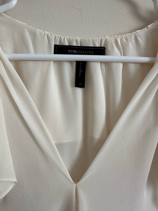 BCBG Silk Ruffle Top - Picture 3 of 6